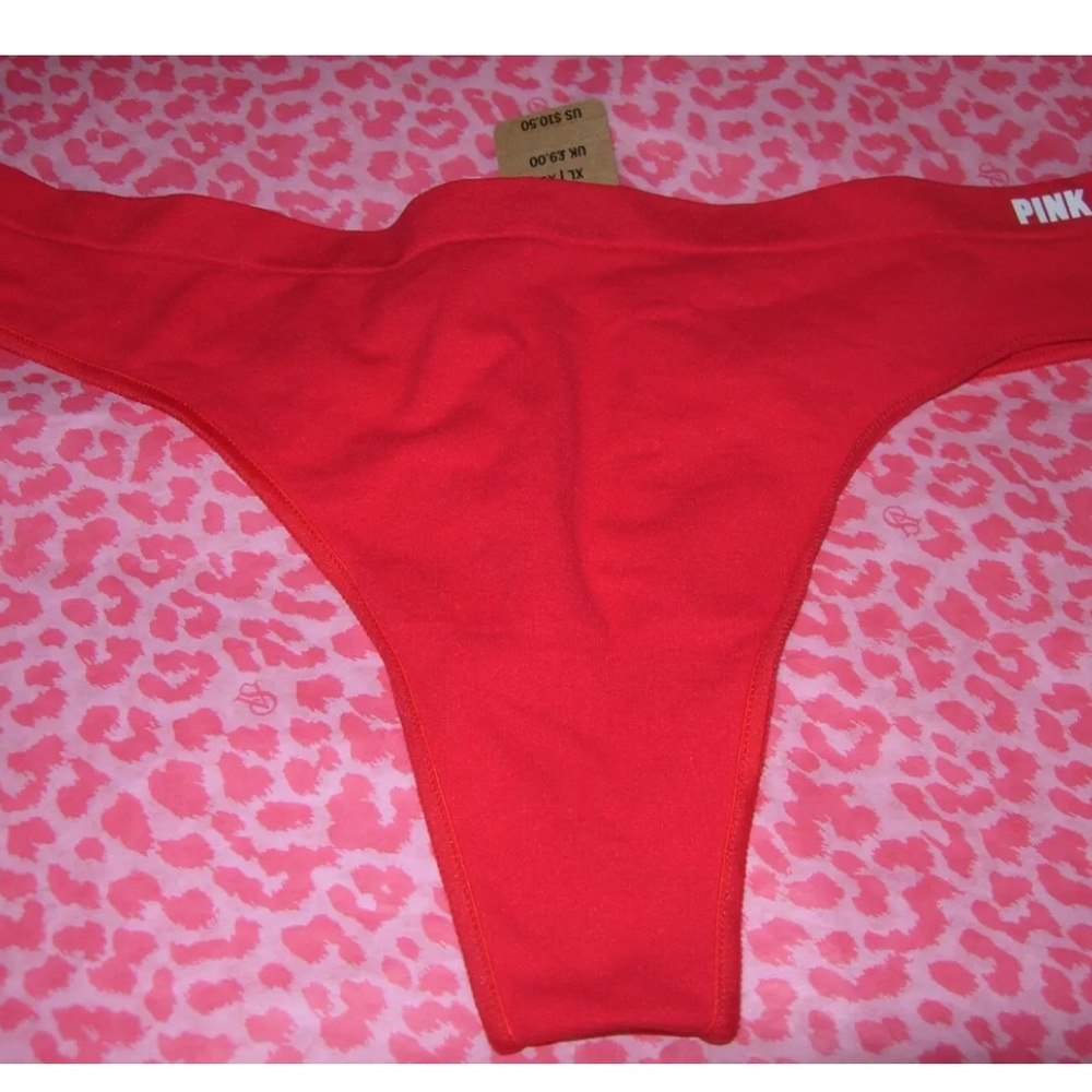 PINK Stretchy Sexy Red Thong NWT